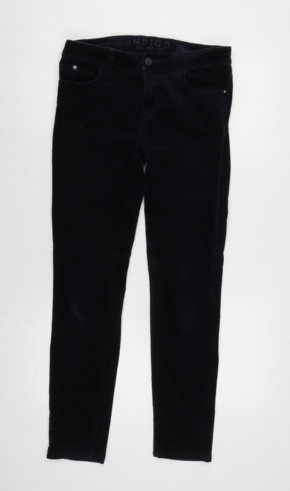 Womens UK Size 8 Marks and Spencer Regular Fit  Blue Trousers