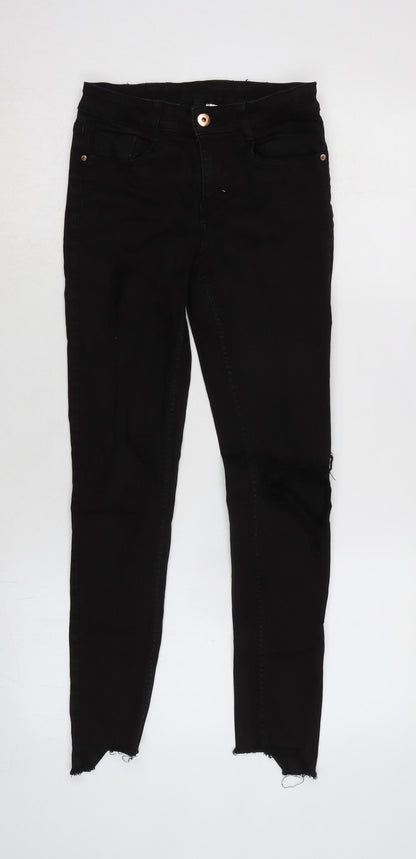 Womens UK Size 6 H&M Regular Fit Tapered Black Jeans