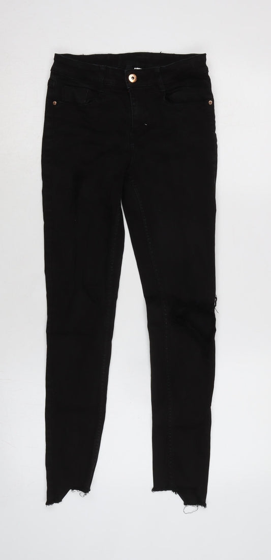 Womens UK Size 6 H&M Regular Fit Tapered Black Jeans