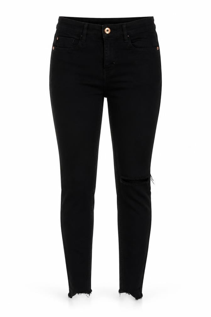 Womens UK Size 6 H&M Regular Fit Tapered Black Jeans