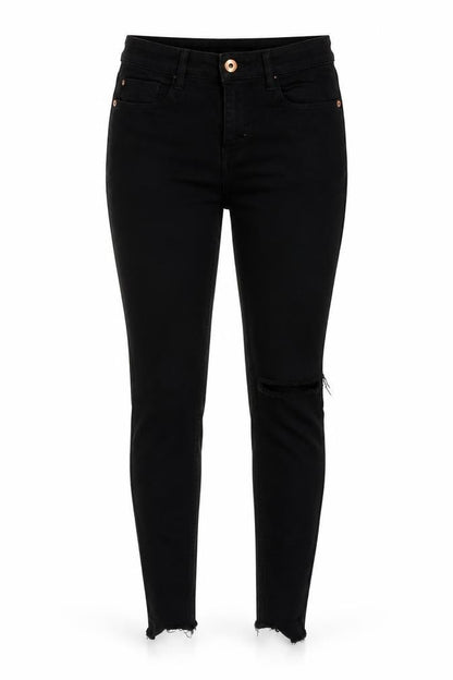 Womens UK Size 6 H&M Regular Fit Tapered Black Jeans