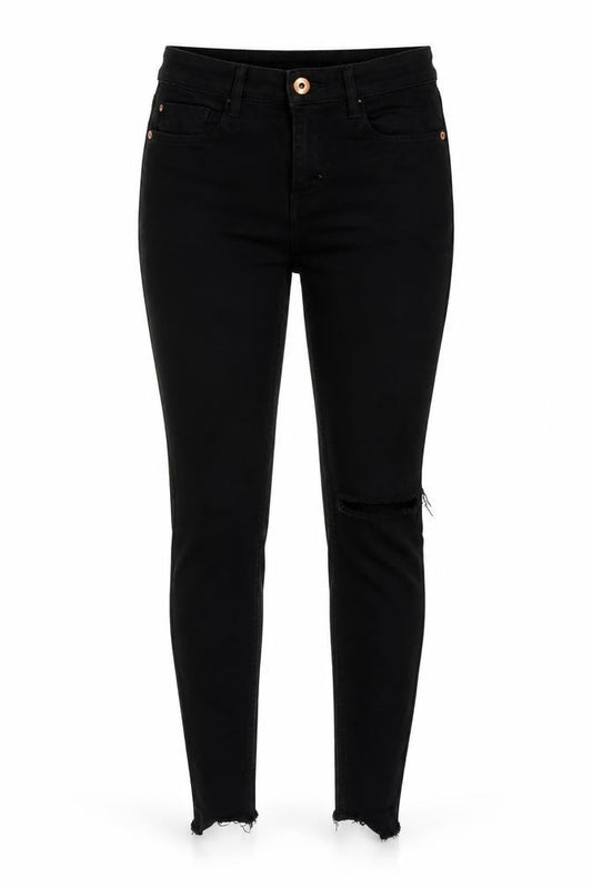 Womens UK Size 6 H&M Regular Fit Tapered Black Jeans