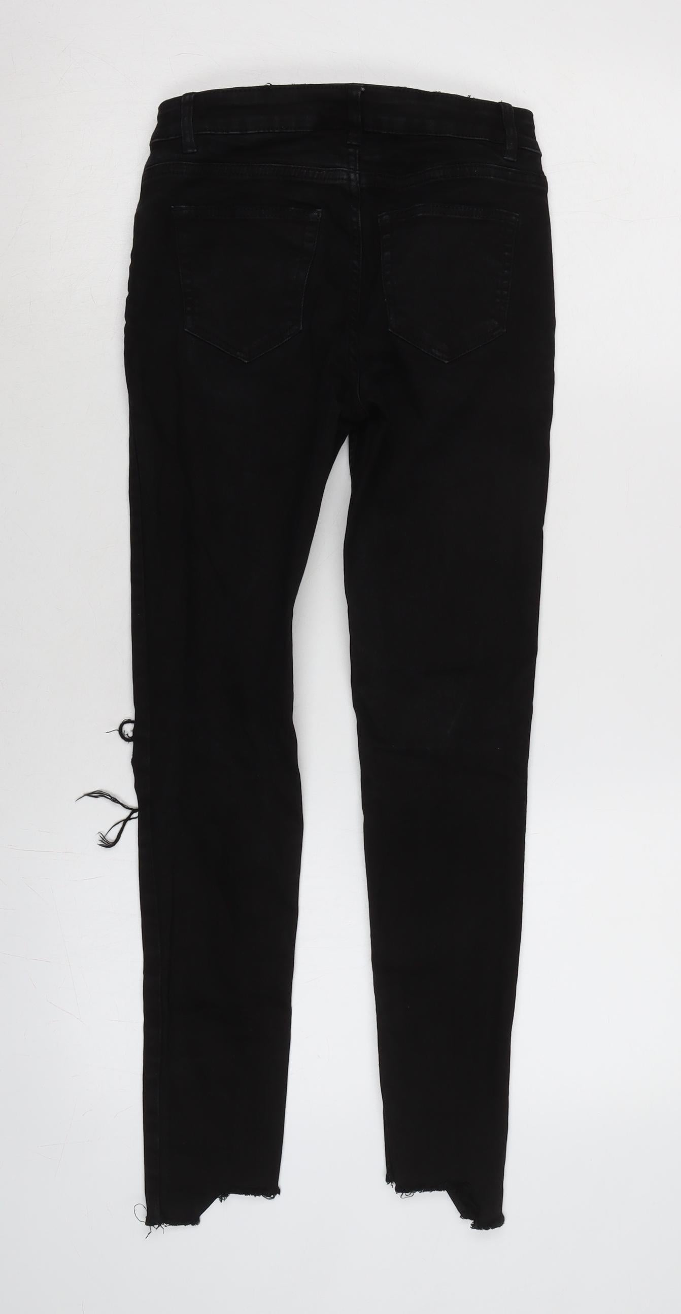 Womens UK Size 6 H&M Regular Fit Tapered Black Jeans