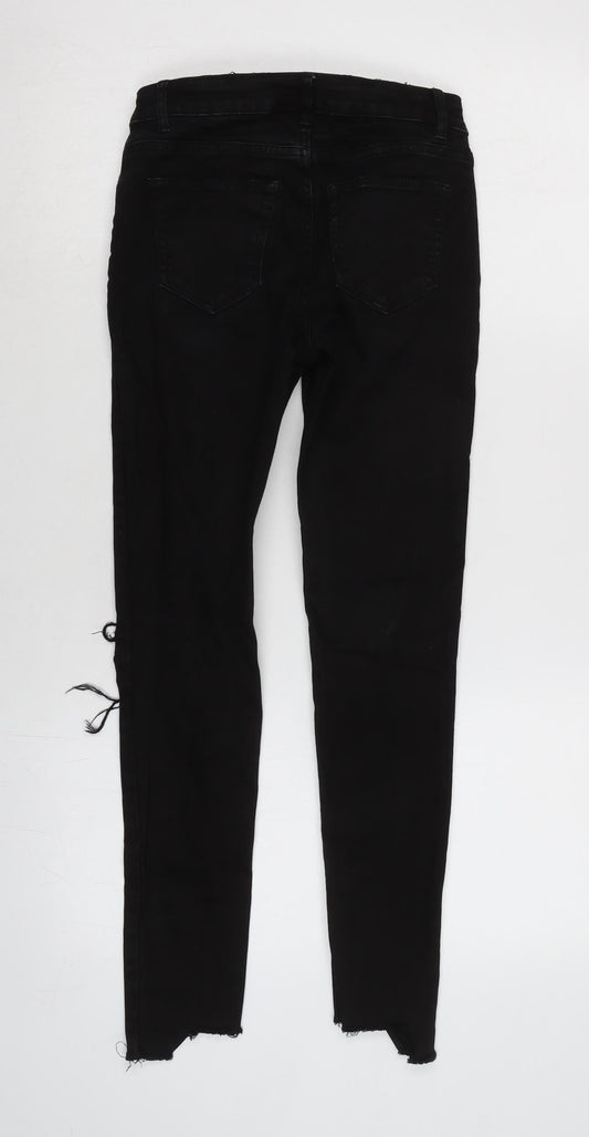 Womens UK Size 6 H&M Regular Fit Tapered Black Jeans
