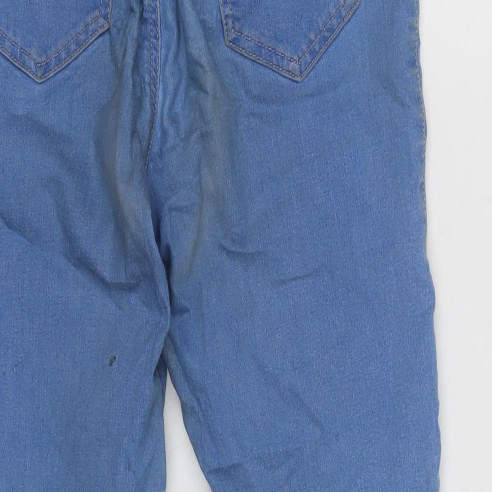 Topshop Womens Blue Cotton Blend Tapered Jeans Size 30 in L24.5 in Regular Zip