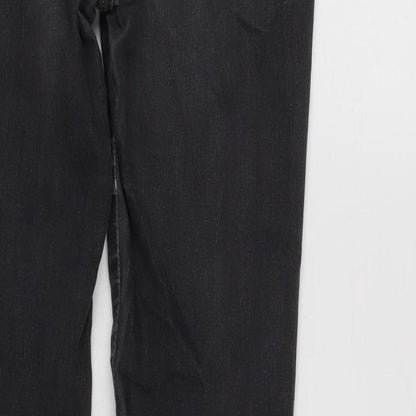 ARMANI Womens Grey Cotton Blend Tapered Jeans Size 29 in L31 in Regular Zip