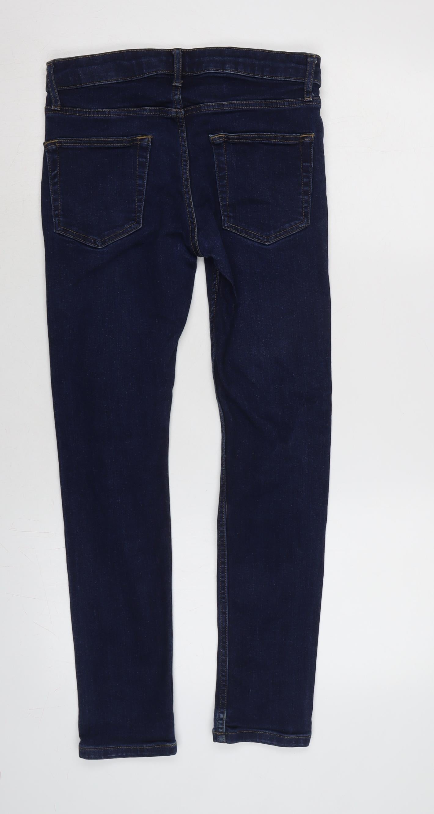 Mens UK Size 28 in Topman Regular Fit Skinny Blue Jeans