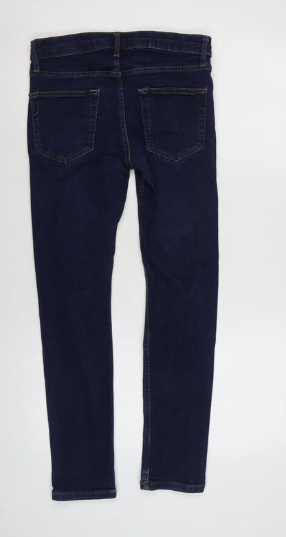 Mens UK Size 28 in Topman Regular Fit Skinny Blue Jeans