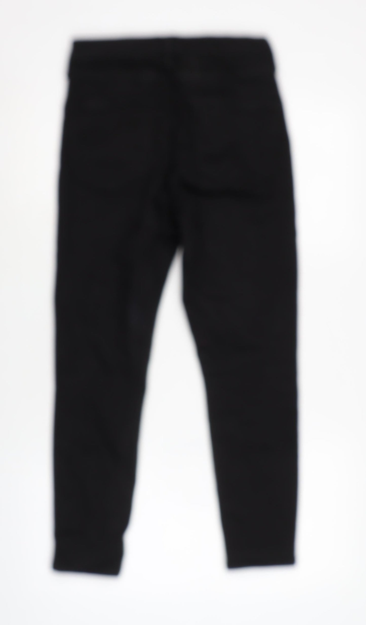 Topshop Womens Black Cotton Blend Tapered Jeans Size 28 in L25 in Extra-Slim Zip
