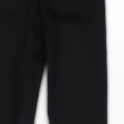 Topshop Womens Black Cotton Blend Tapered Jeans Size 28 in L25 in Extra-Slim Zip