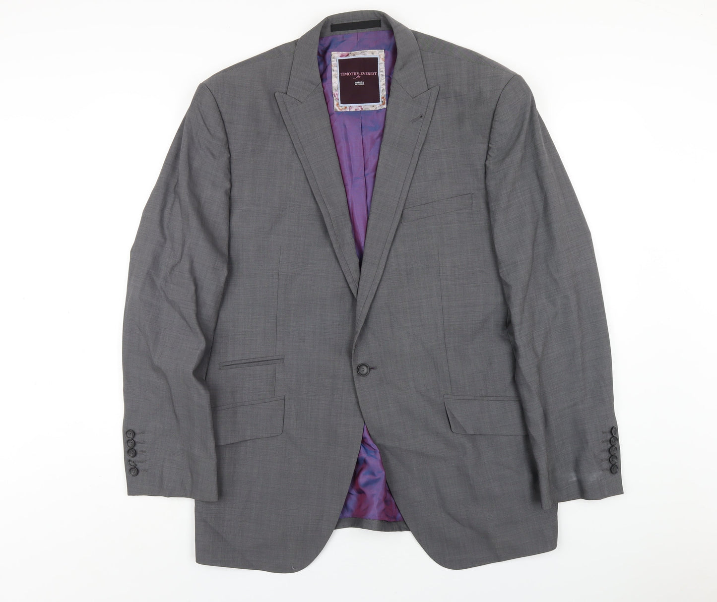 Mens UK Size 42 Marks and Spencer Regular Grey Suit Jacket