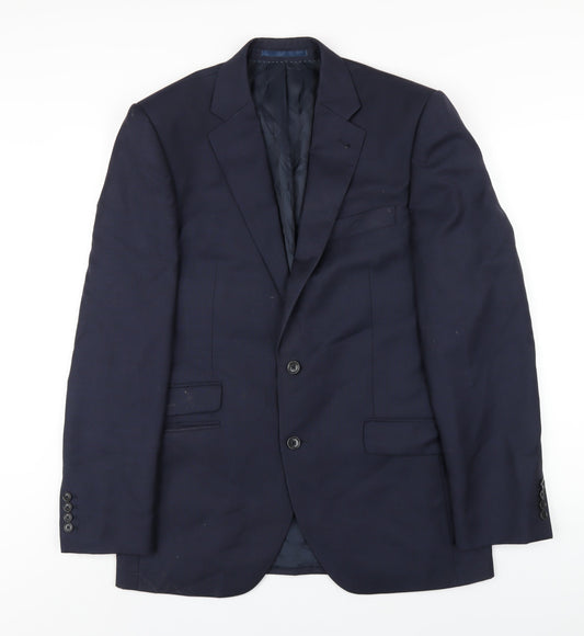 Mens UK Size 40 New & Lingwood Regular Blue Suit Jacket