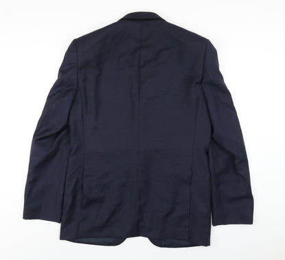 Mens UK Size 40 New & Lingwood Regular Blue Suit Jacket