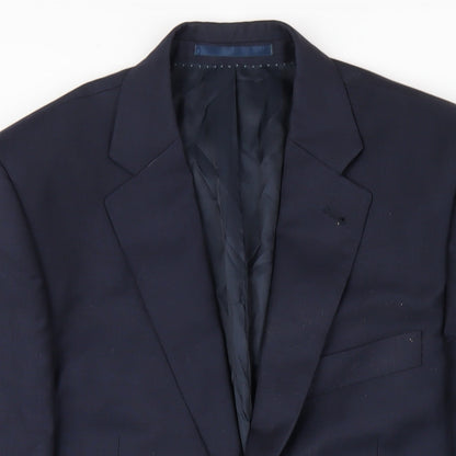 Mens UK Size 40 New & Lingwood Regular Blue Suit Jacket