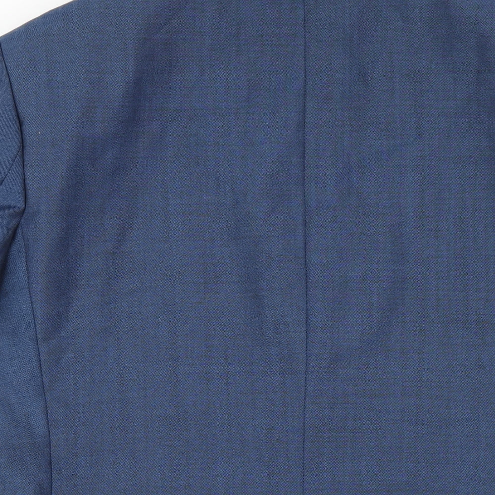 Mens UK Size 40 Racing Green Regular Blue Suit Jacket