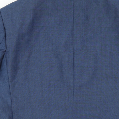 Mens UK Size 40 Racing Green Regular Blue Suit Jacket
