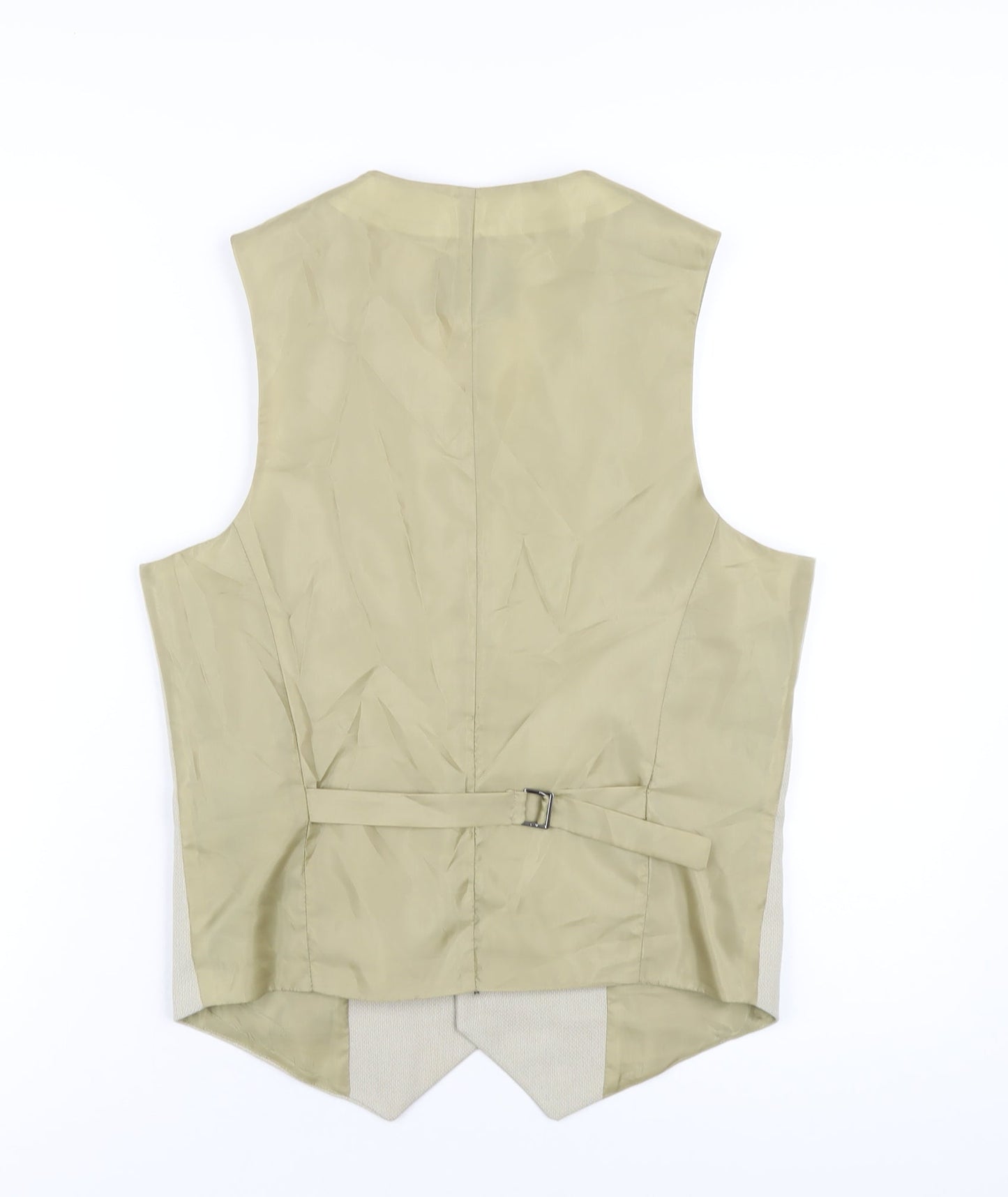 ASOS Mens Beige Polyester Jacket Suit Waistcoat Size 36 Regular