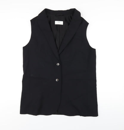 Marks and Spencer Womens Black Polyester Jacket Suit Waistcoat Size 14