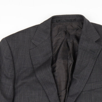 Autograph Mens Grey Wool Jacket Blazer Size 38 Regular