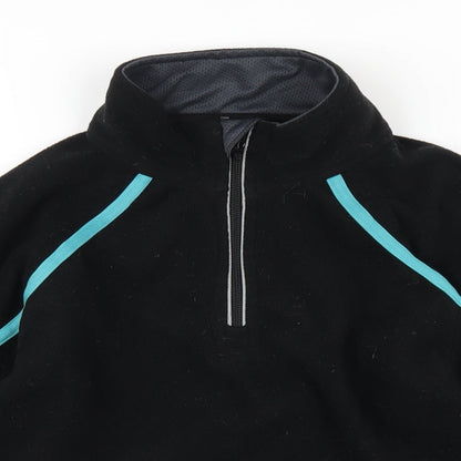 PBSport Womens Black Polyester Pullover Sweatshirt Size XS Zip