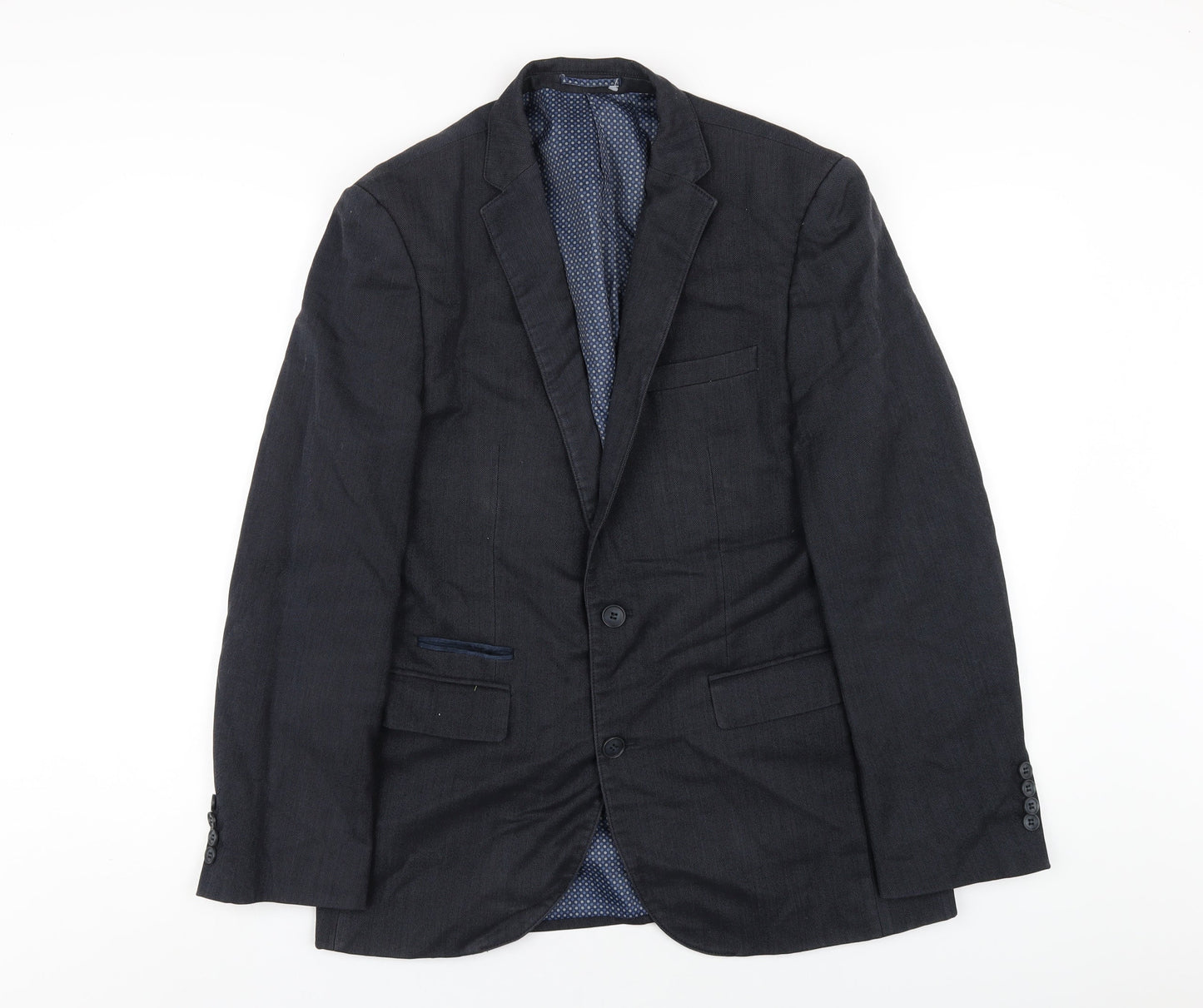 Mens UK Size 38 Fellini Regular Blue Suit Jacket
