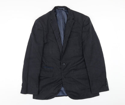Mens UK Size 38 Fellini Regular Blue Suit Jacket