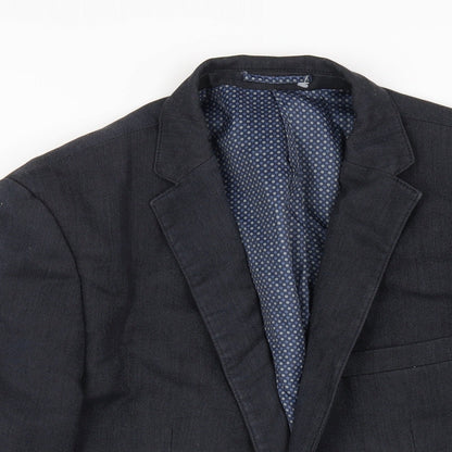 Mens UK Size 38 Fellini Regular Blue Suit Jacket
