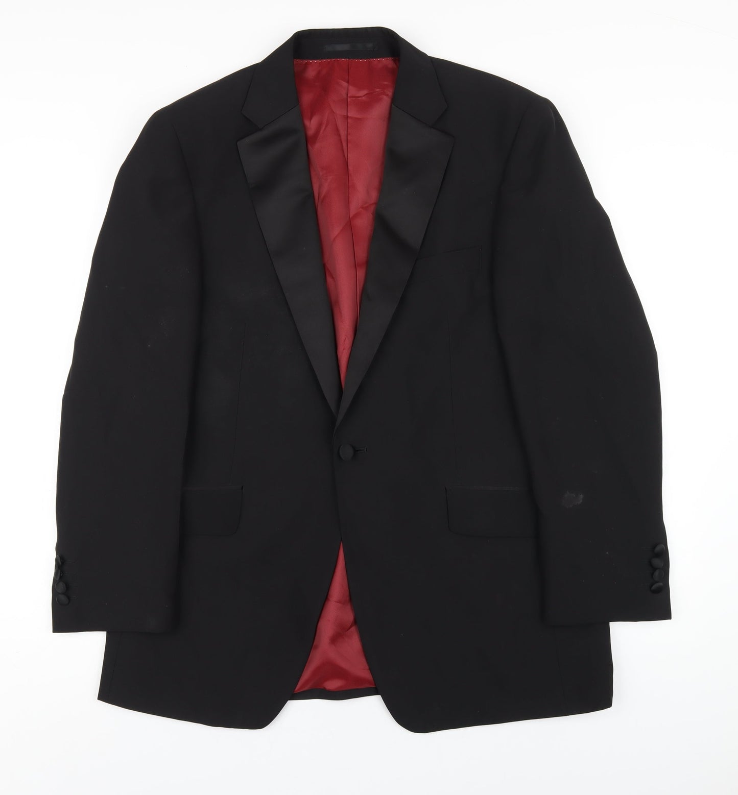 Mens UK Size 40 Charlton Gray Regular Black Suit Jacket