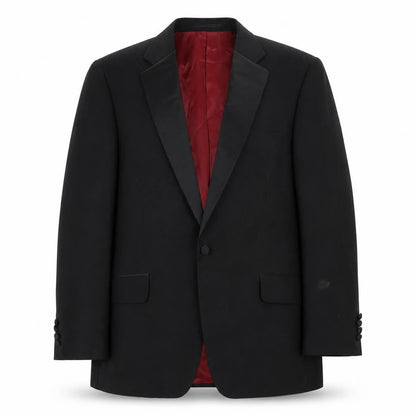 Mens UK Size 40 Charlton Gray Regular Black Suit Jacket