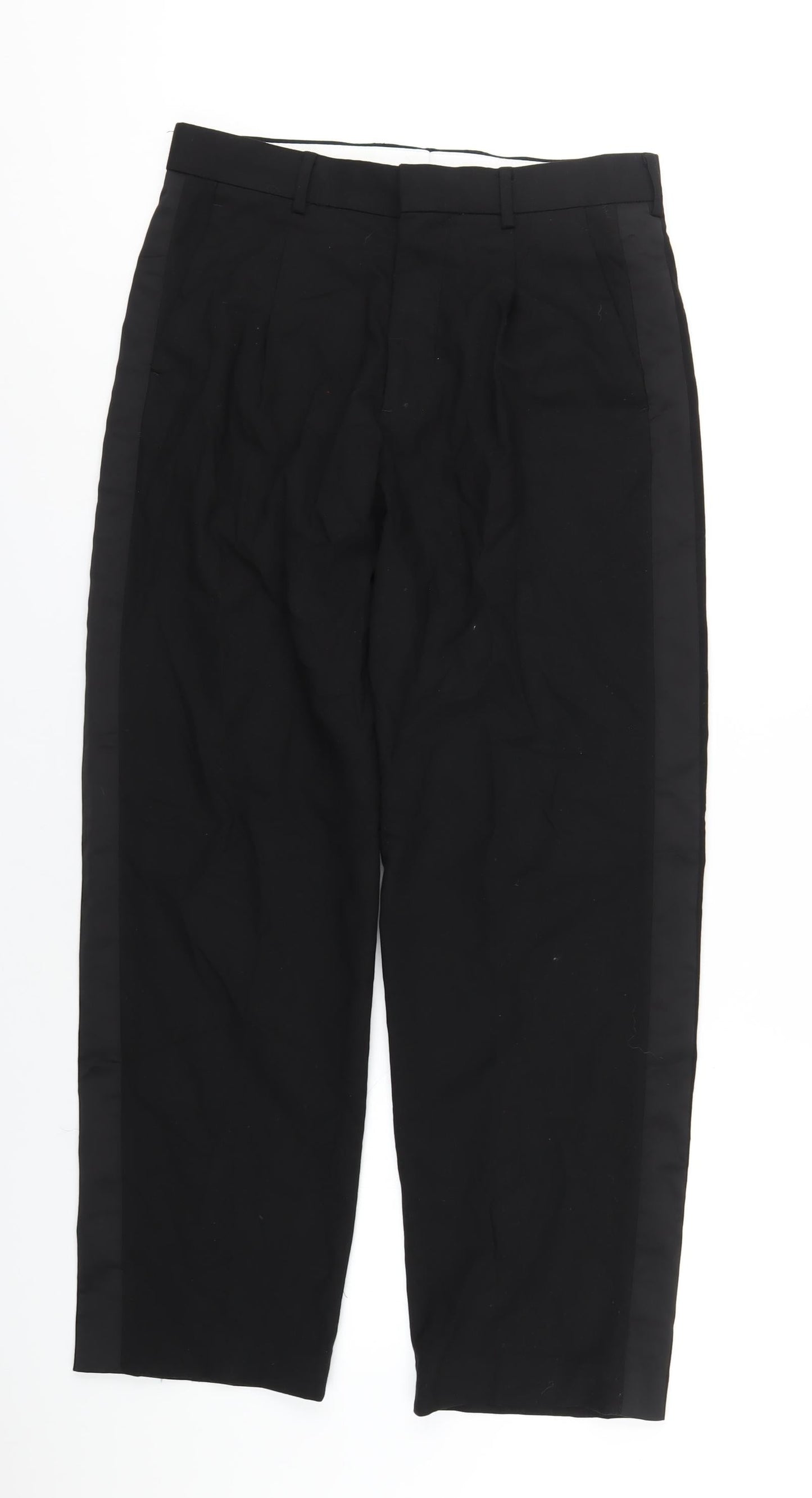 Mens UK Size 46 H&M Regular Black Suit Tuxedo