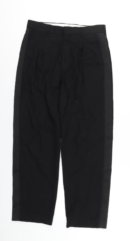 Mens UK Size 46 H&M Regular Black Suit Tuxedo