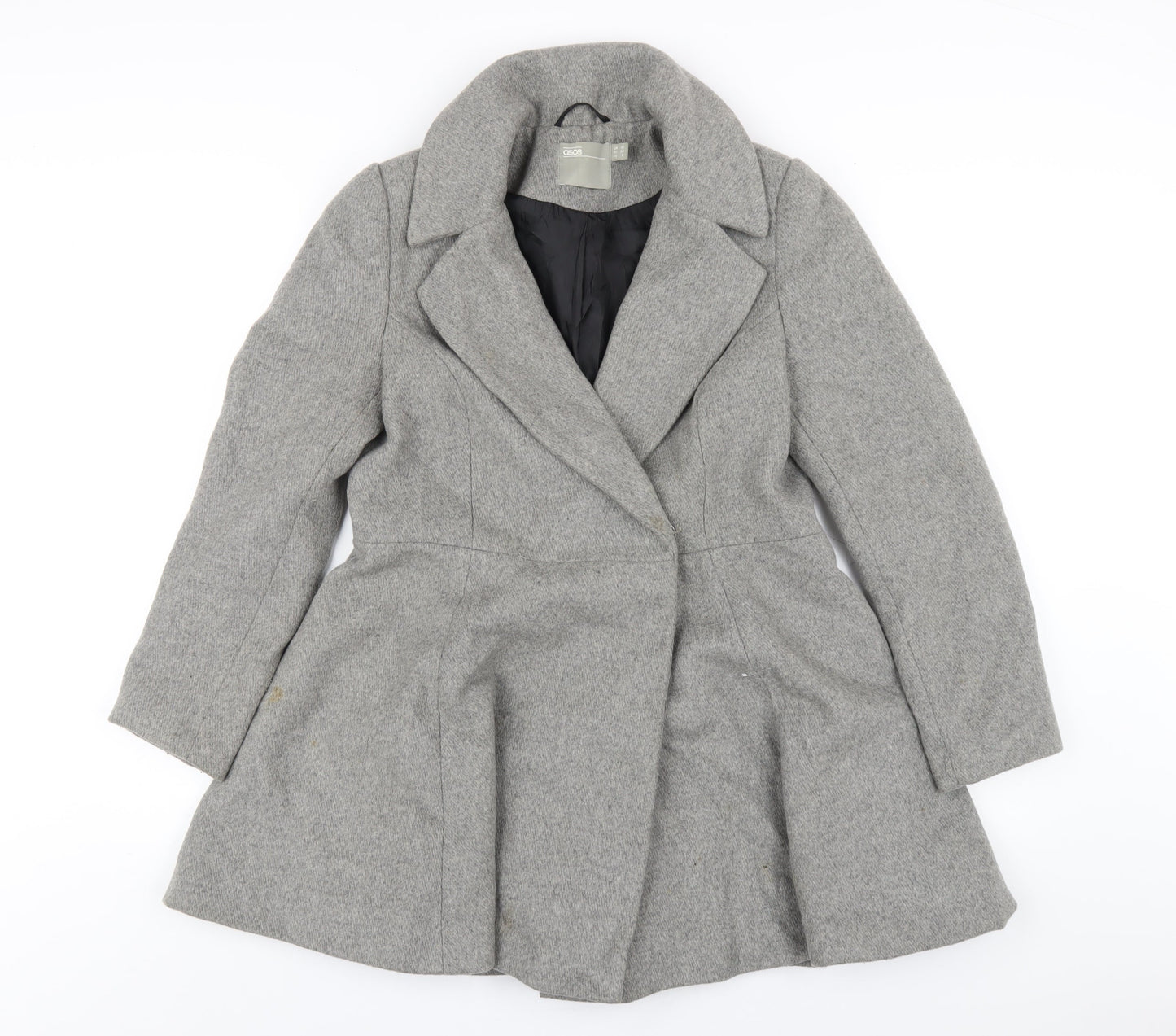 Womens UK Size 10 ASOS Grey Pea Coat