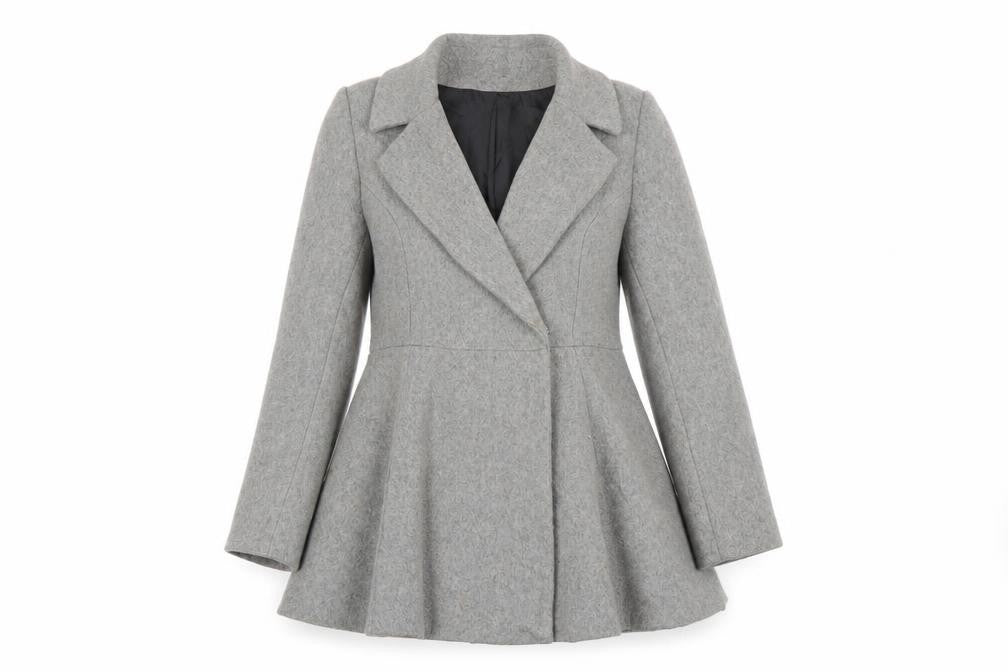 Womens UK Size 10 ASOS Grey Pea Coat