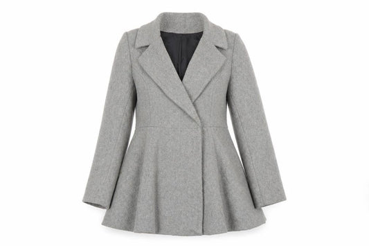 Womens UK Size 10 ASOS Grey Pea Coat