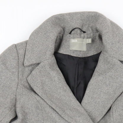 Womens UK Size 10 ASOS Grey Pea Coat
