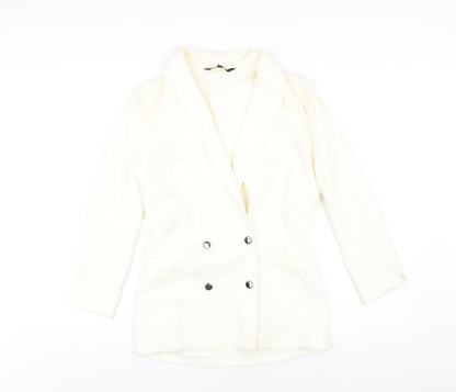 NEXT Womens Ivory Jacket Blazer Size 6 Button
