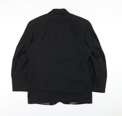 Mens UK Size 38 River Island Regular Black Suit Jacket
