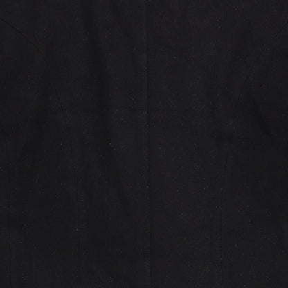 Mens UK Size M Marks and Spencer Black Overcoat