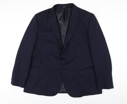 Mens UK Size 48 Marks and Spencer Regular Blue Suit Jacket