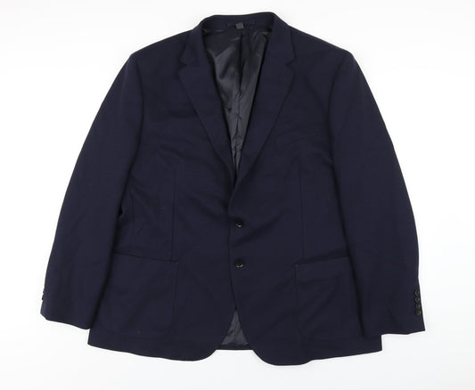 Mens UK Size 48 Marks and Spencer Regular Blue Suit Jacket