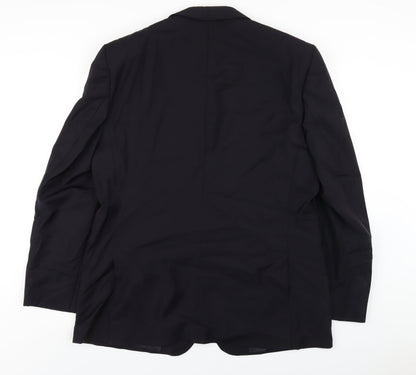 Zara Mens Blue Polyester Jacket Blazer Size 46 Regular
