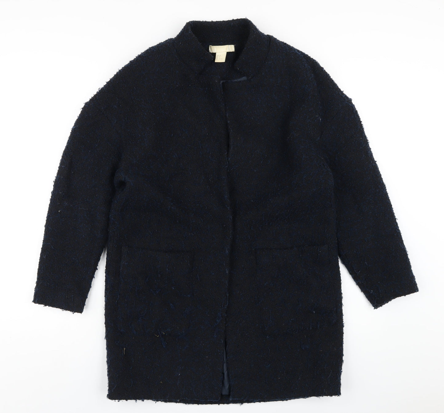 Womens UK Size 4 H&M Blue Overcoat