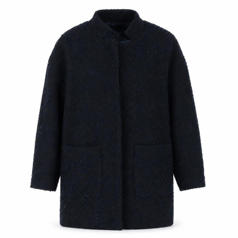 Womens UK Size 4 H&M Blue Overcoat