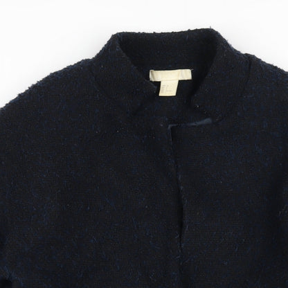 Womens UK Size 4 H&M Blue Overcoat