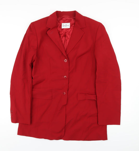 Betty Barclay Womens Red Jacket Blazer Size 10 Button