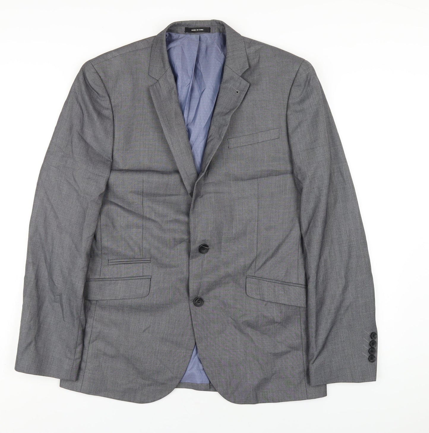 Mens UK Size 40 Cedar Wood State Regular Grey Suit Jacket