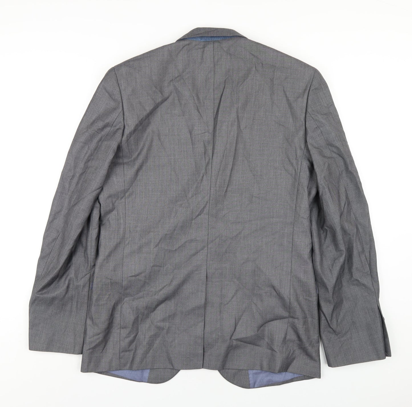 Mens UK Size 40 Cedar Wood State Regular Grey Suit Jacket