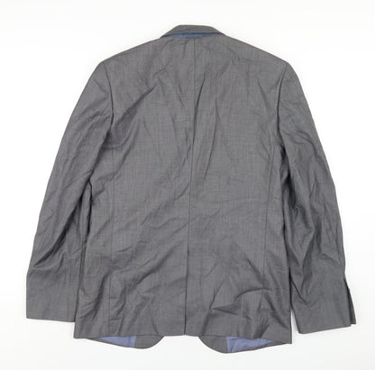 Mens UK Size 40 Cedar Wood State Regular Grey Suit Jacket