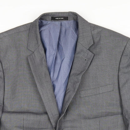 Mens UK Size 40 Cedar Wood State Regular Grey Suit Jacket