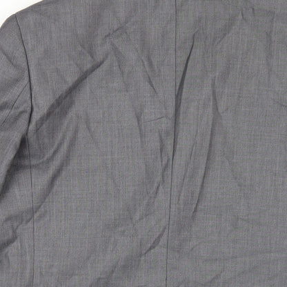 Mens UK Size 40 Cedar Wood State Regular Grey Suit Jacket